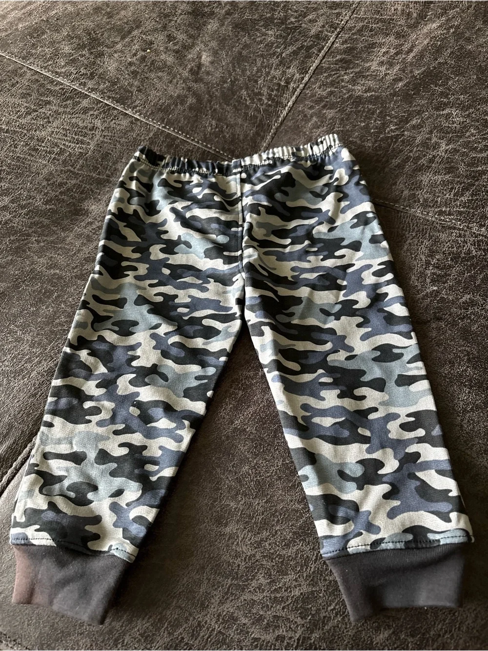 Carter's Gray & Black Camo Jogger Pants with Neon Yellow Drawstring